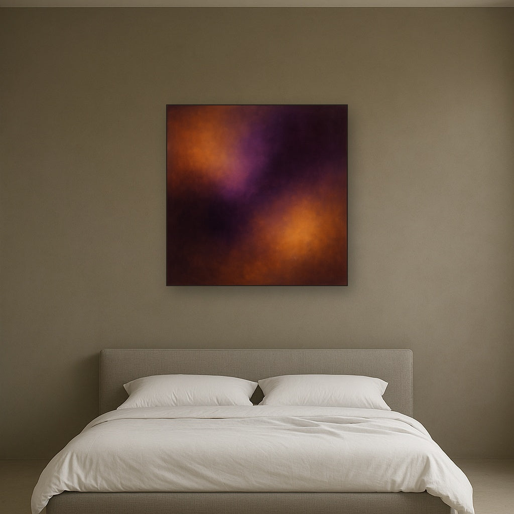 Burnt Amber & Velvet Amethyst Atmosphere No. 10 Oil Painting - View 3