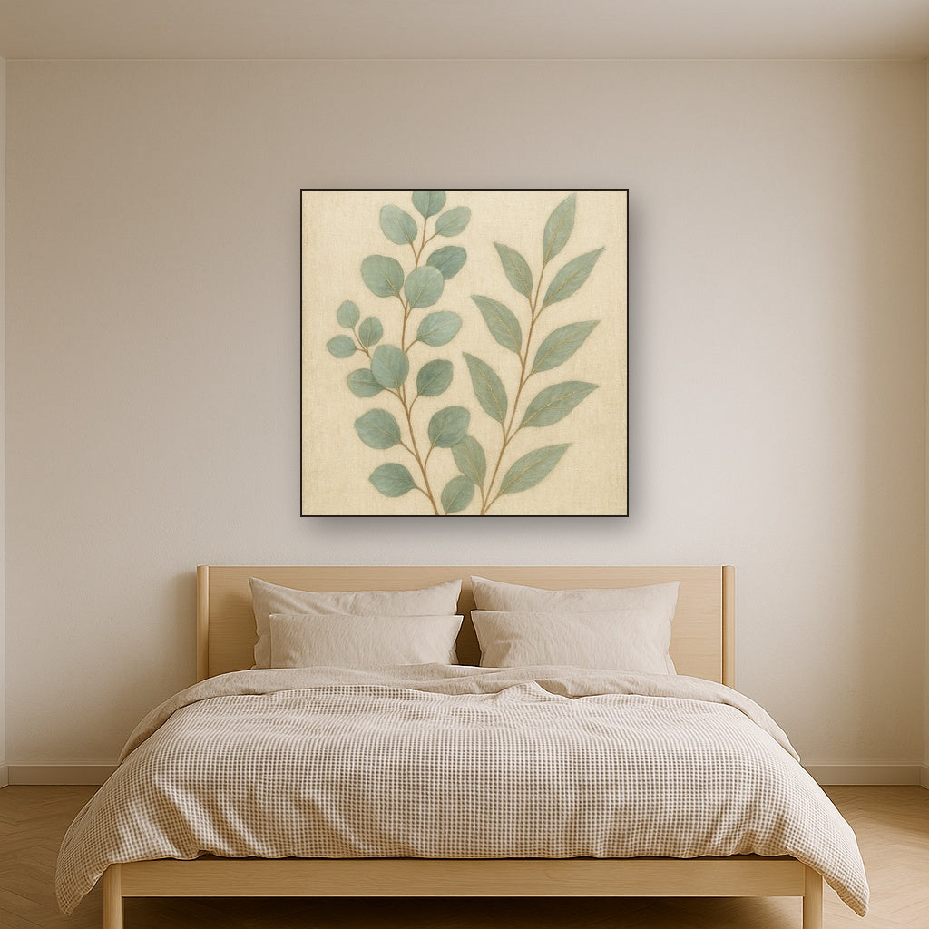 Eucalyptus Botanical Study Fine Art Oil Painting - View 3