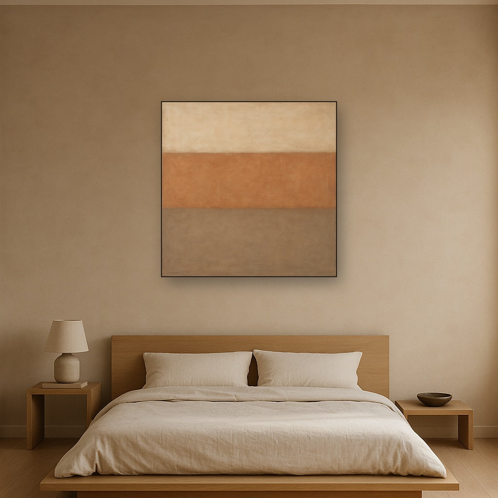 Aged Plaster & Sand Horizon No. 2 - Modern Fine Art Oil Painting - View 3