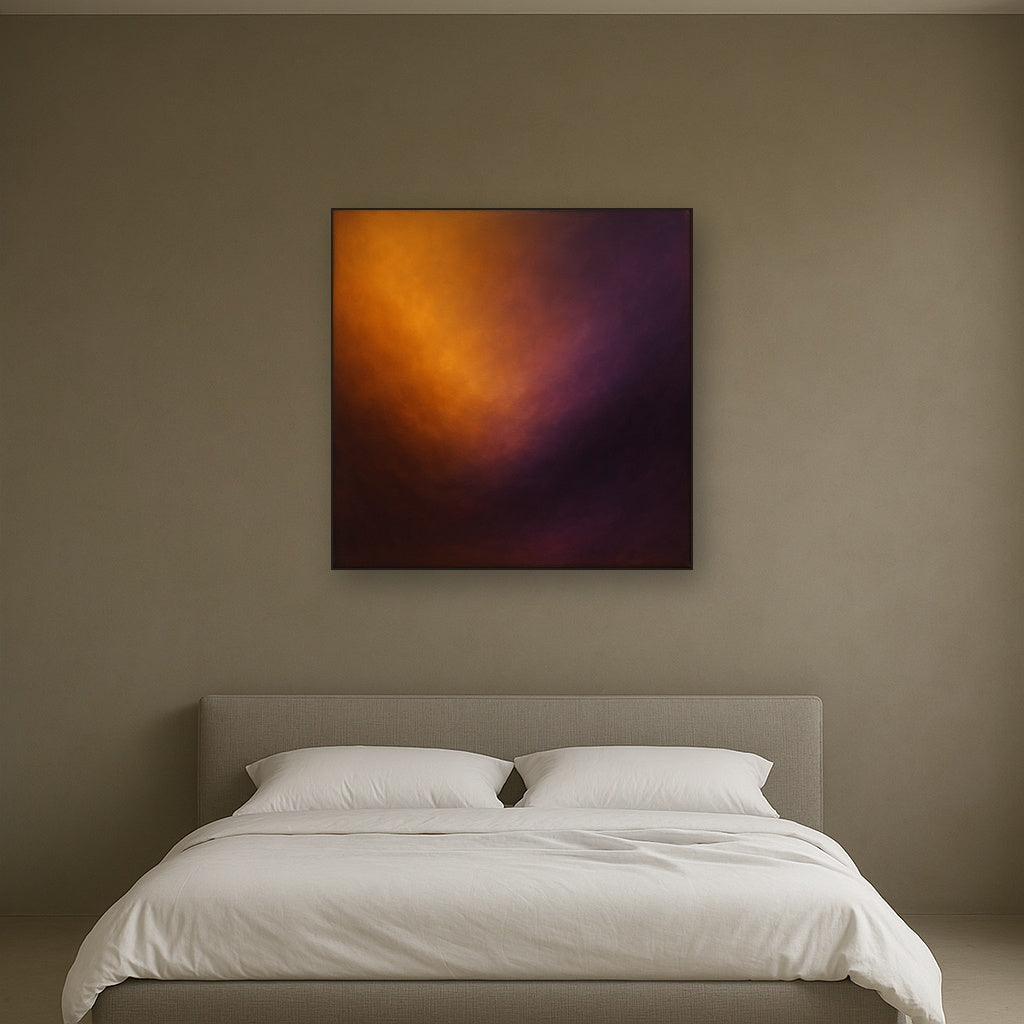 Burnt Amber & Velvet Amethyst Atmosphere No. 13 Oil Painting - View 3