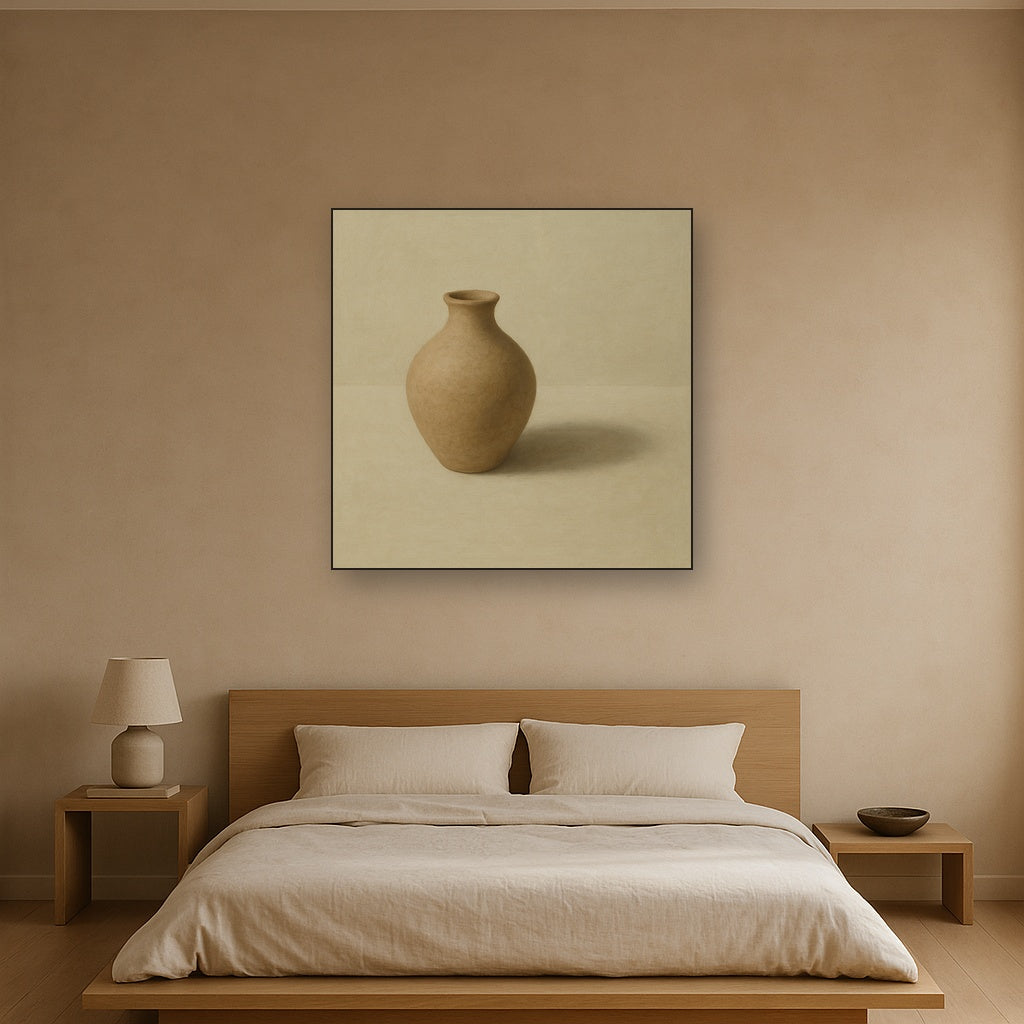 Organic Clay Vessel & Solitary Shadow No. 9 Oil Painting - View 3