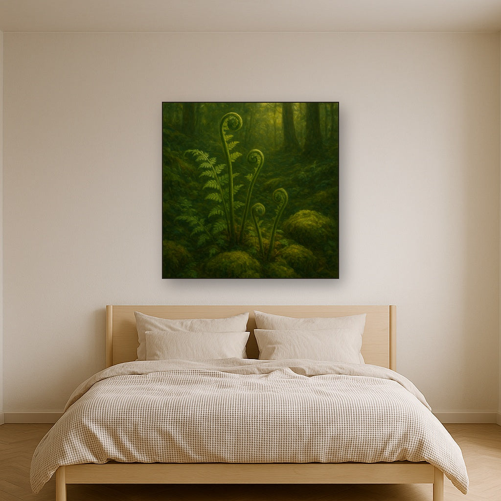 Forest Ferns & Mossy Woodland Herbarium No. 12 Fine Art Oil Painting - View 3