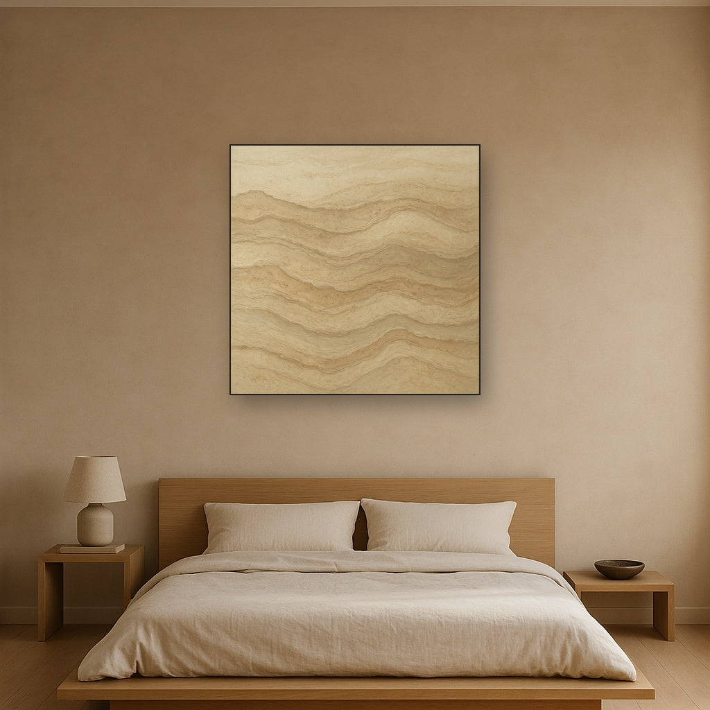 Weathered Mineral Sediments in Warm Ecru No. 6 Oil Painting - View 3