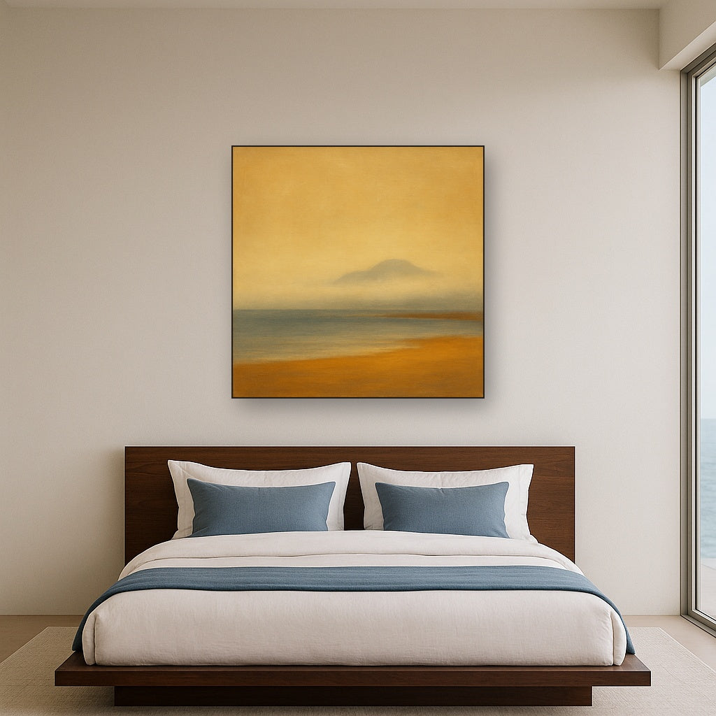 Misty Fjord & Low Clouds No. 7 - Modern Fine Art Oil Painting - View 3