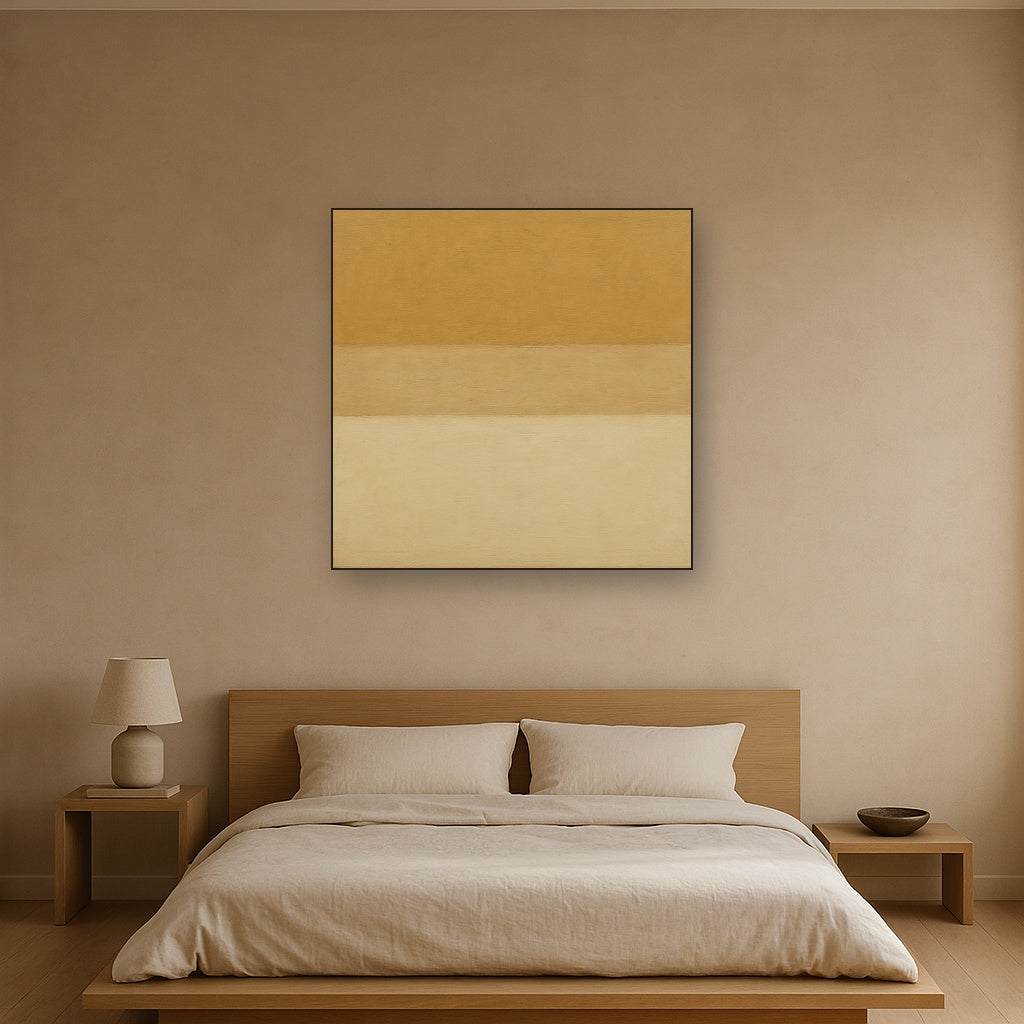 Aged Plaster & Sand Horizon No. 2 - Modern Fine Art Oil Painting - View 3