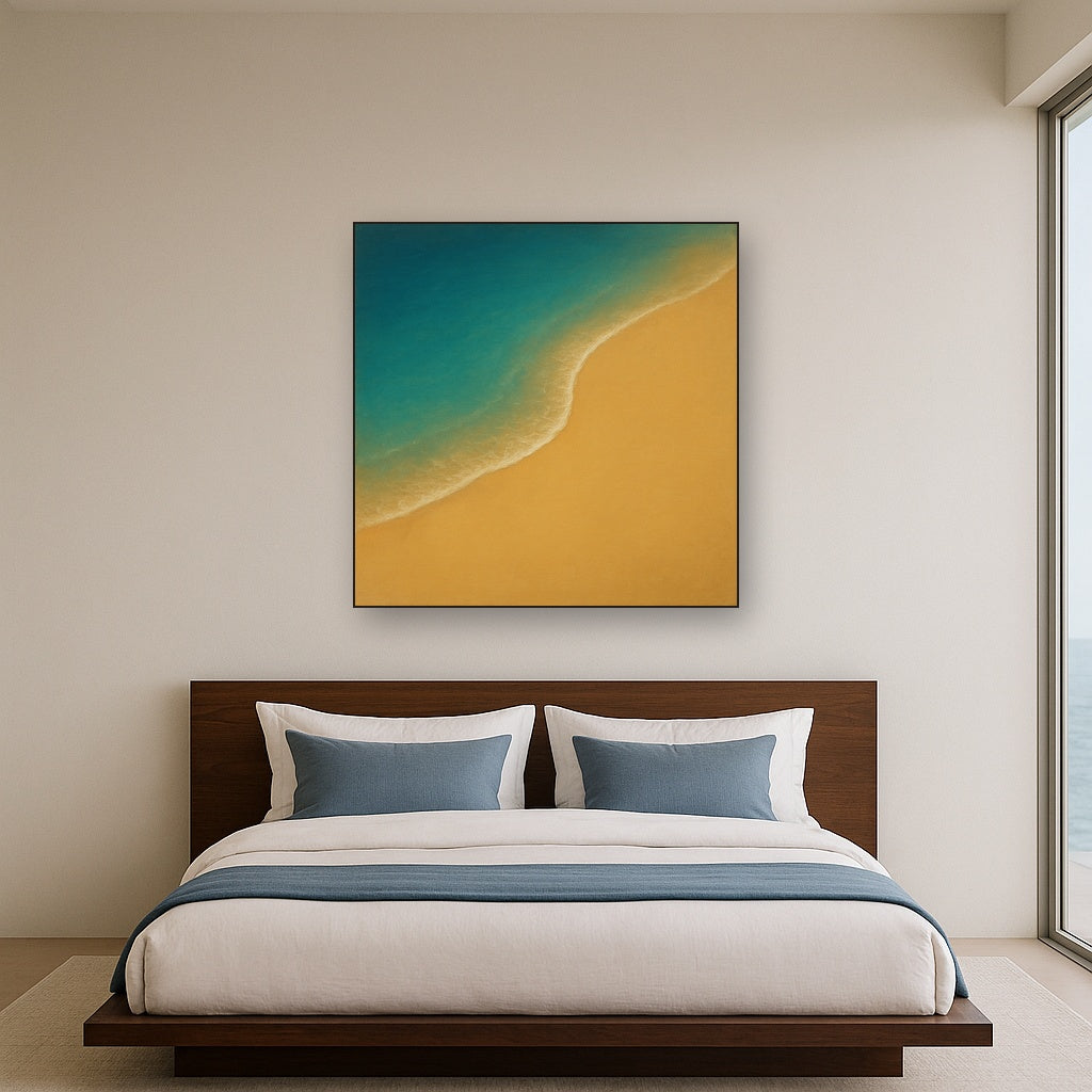 Calm Tide Line & Sand Drift No. 2 - Modern Fine Art Oil Painting - View 3