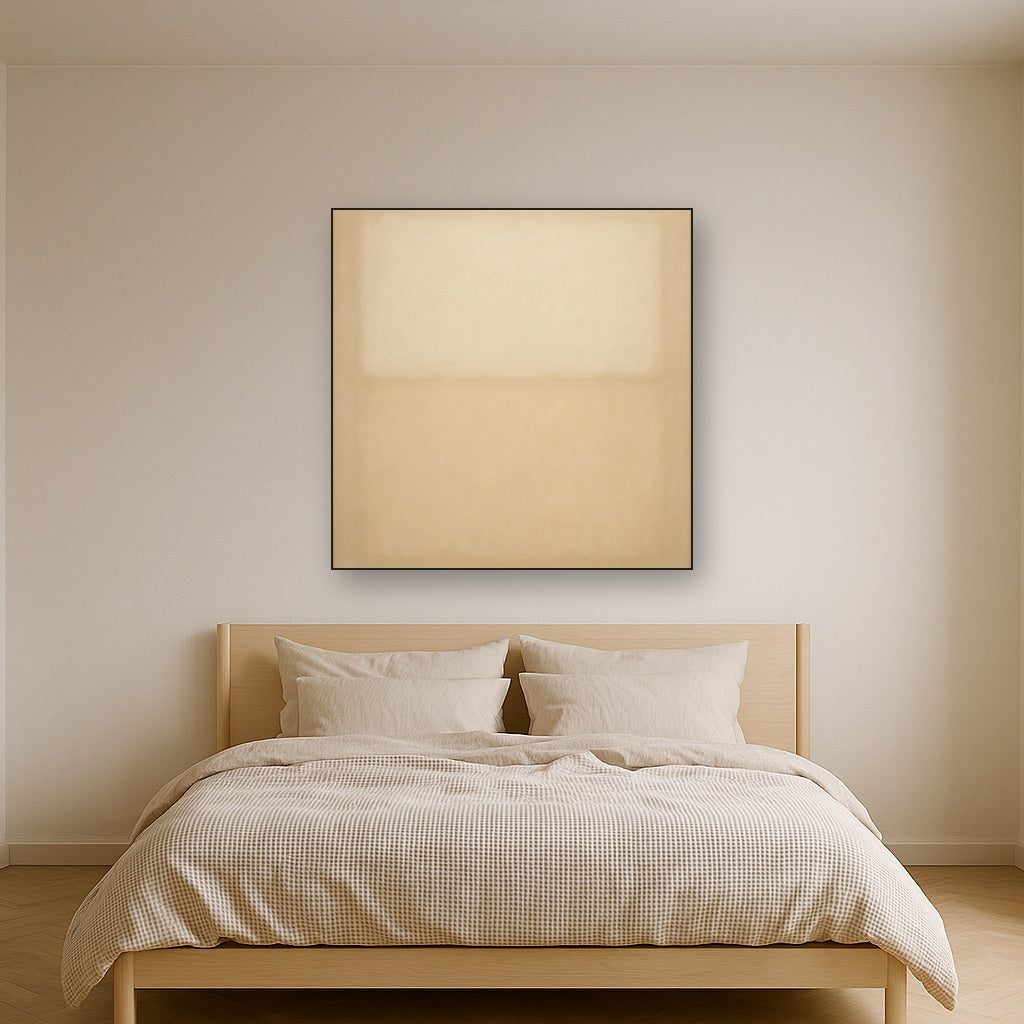 Oatmeal White & Pale Alabaster Monochrome Study No. 21 Oil Painting - View 3