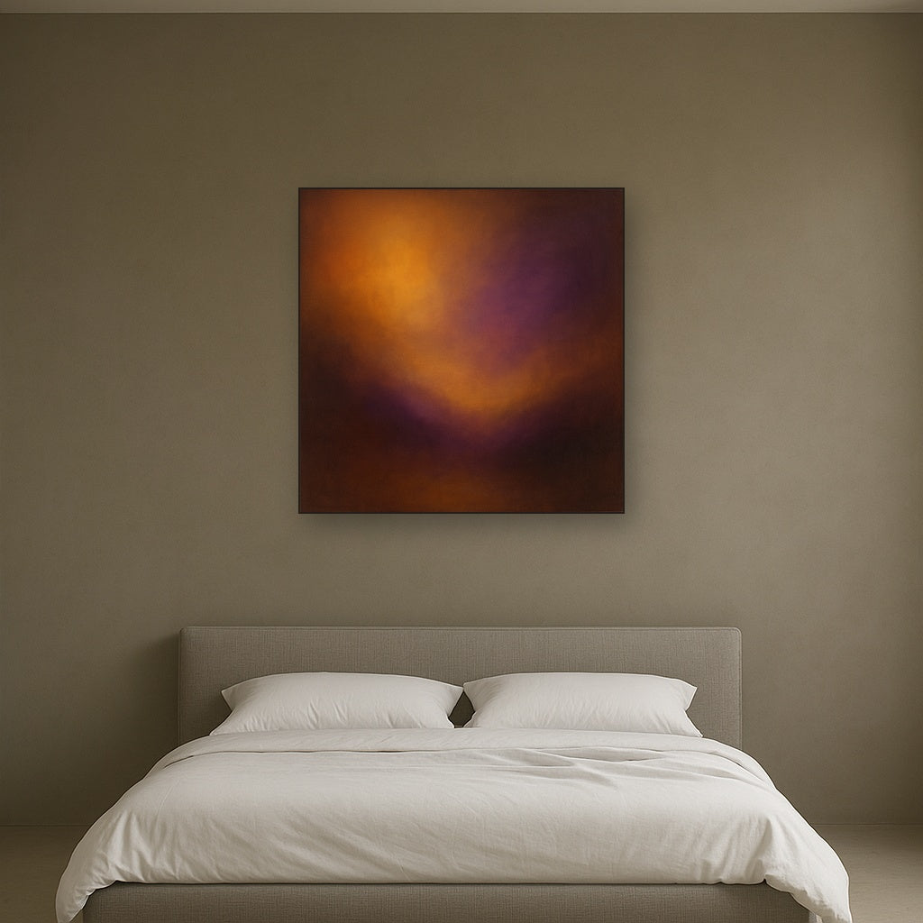 Burnt Amber & Velvet Amethyst Atmosphere No. 16 Oil Painting - View 3