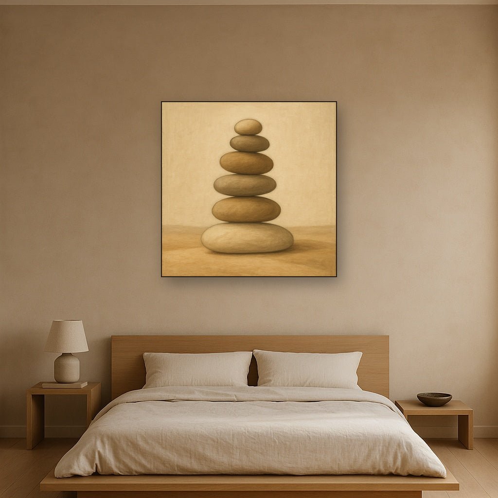 Organic Pebble Contours No. 3 - Modern Fine Art Oil Painting - View 3
