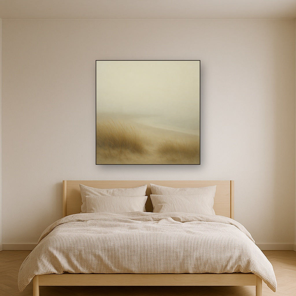 Silent Dune Grass in November Sea Fog No. 8 Oil Painting - View 3