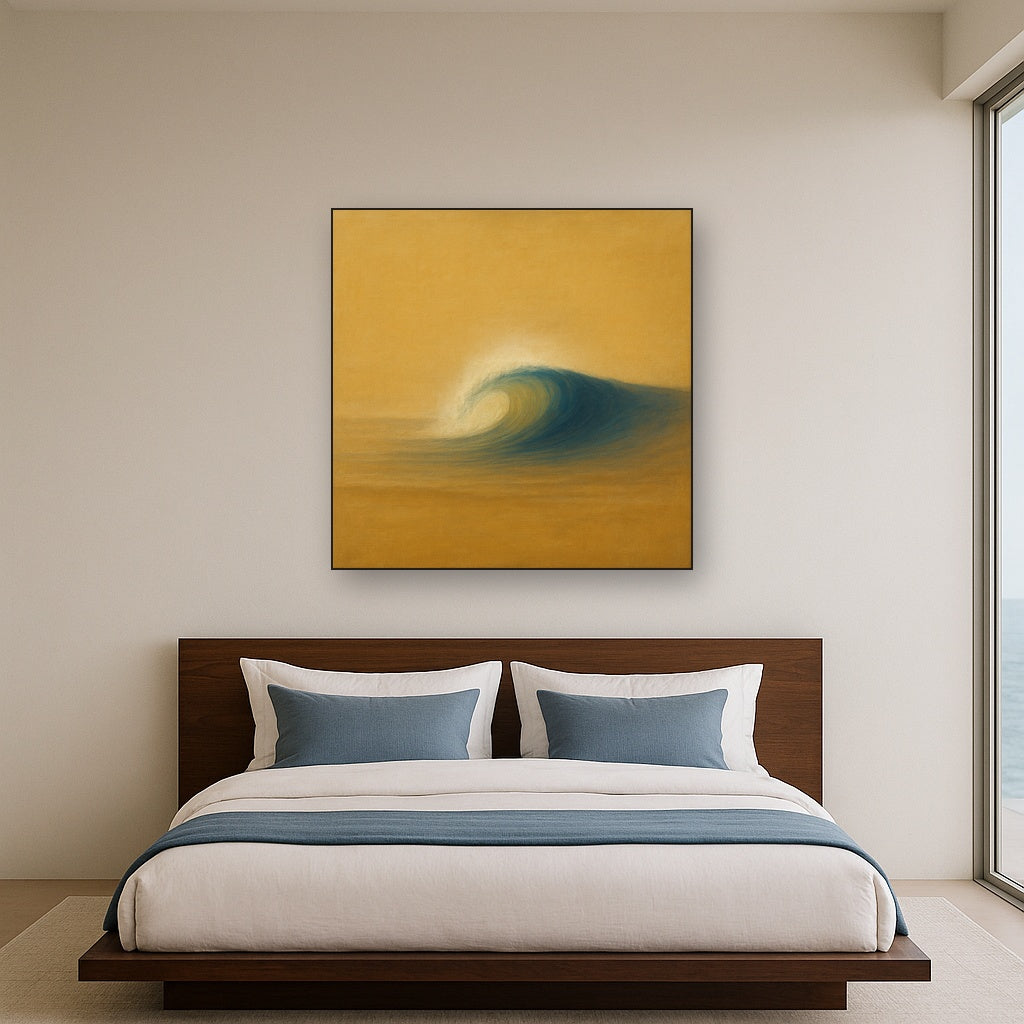 Single Wave Crest in Morning Light No. 4 - Modern Fine Art Oil Painting - View 3