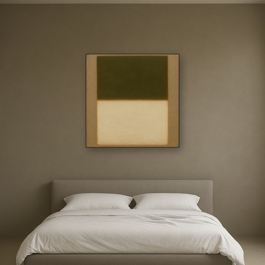 Sage Olive & Alabaster Balance No. 3 - Modern Fine Art Oil Painting - View 3