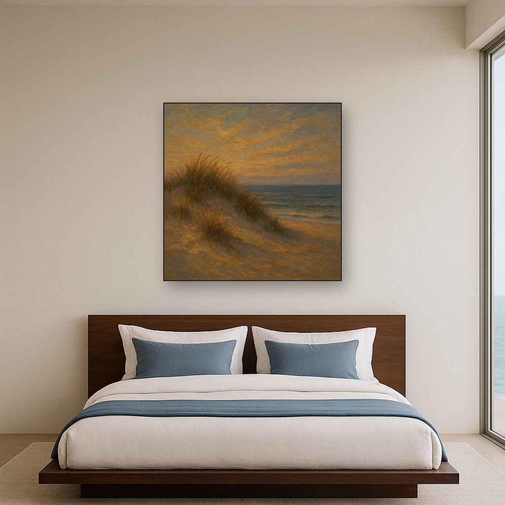 Nantucket Dune at Dusk Seascape Oil Painting - View 3