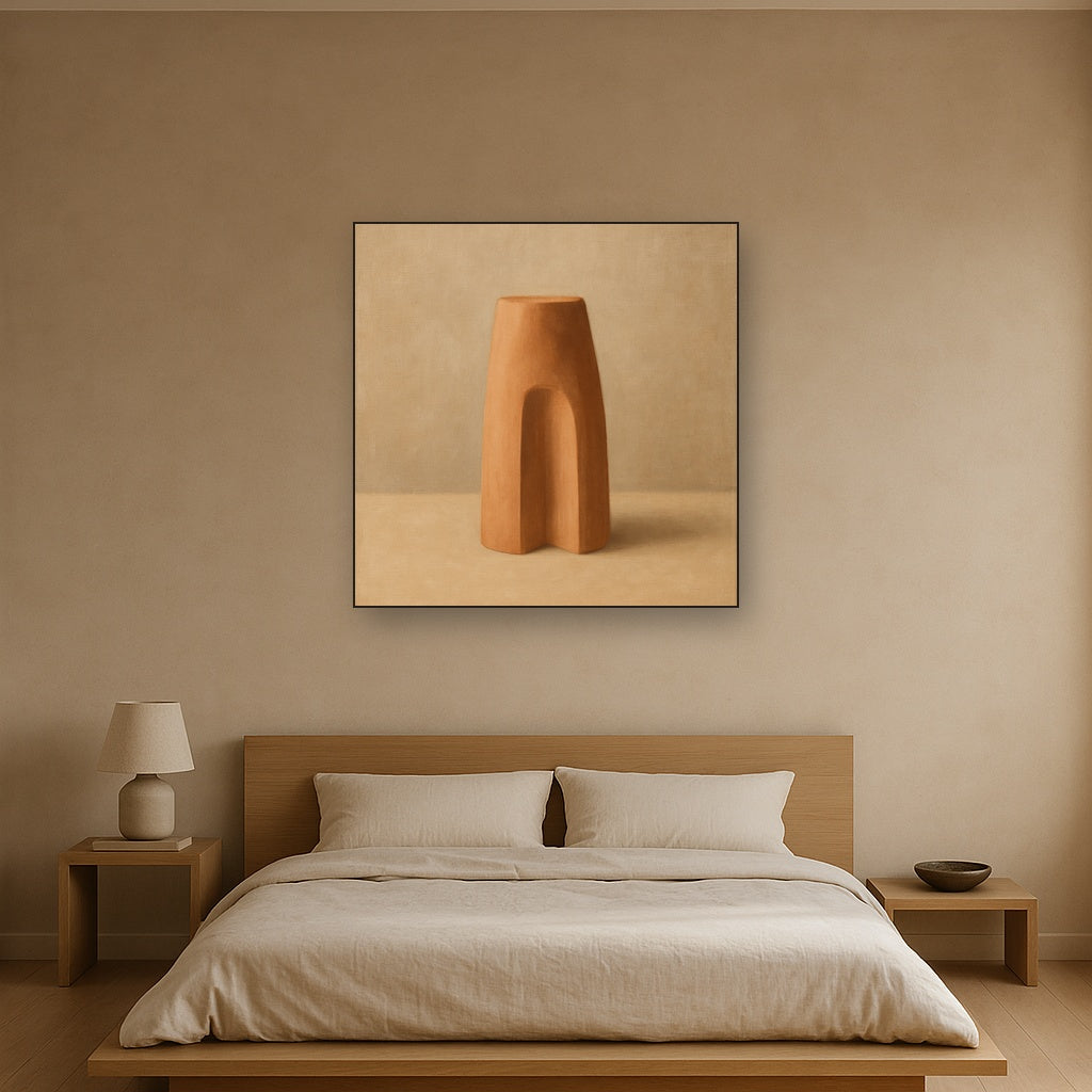 Sculpted Clay Monolith No. 7 - Modern Fine Art Oil Painting - View 3