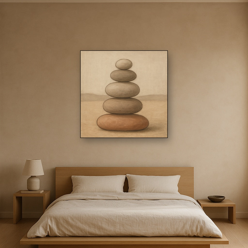 Organic Pebble Contours No. 3 - Modern Fine Art Oil Painting - View 3