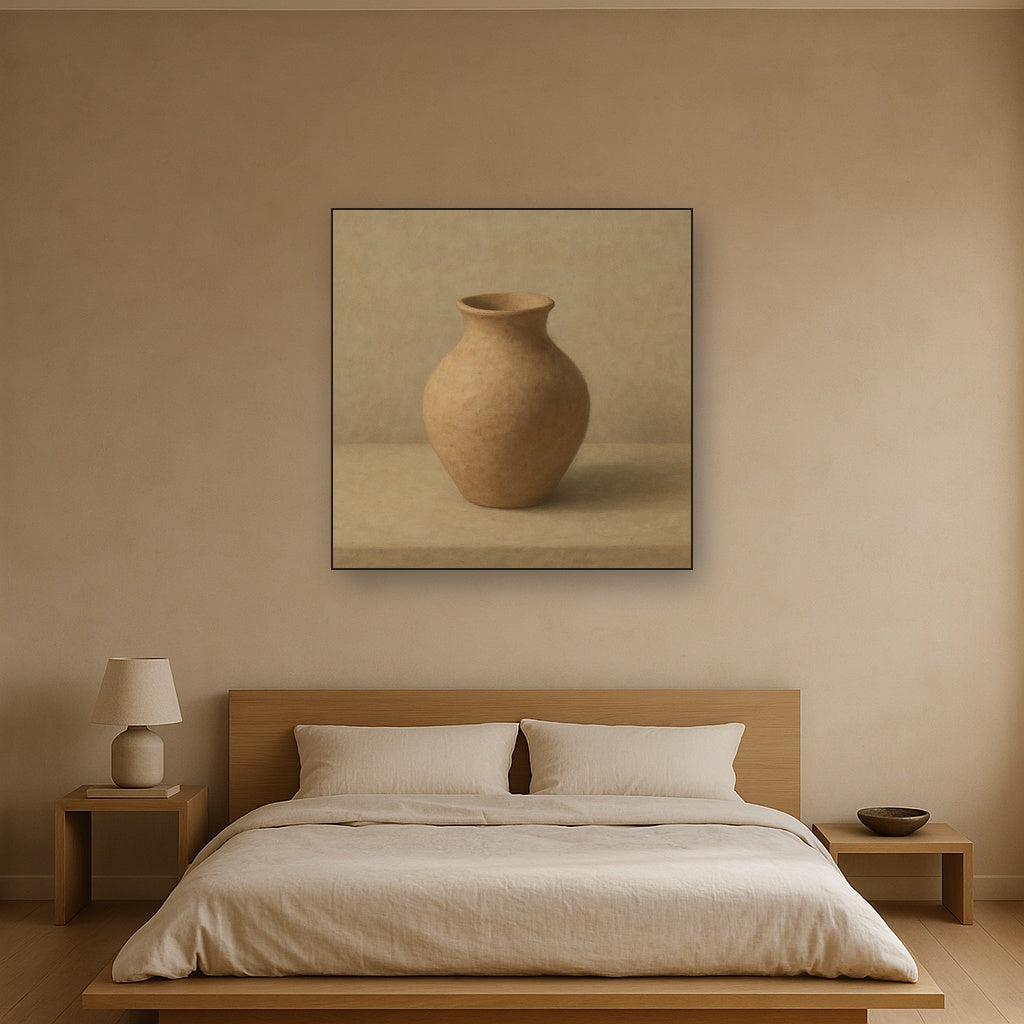 Organic Clay Vessel & Solitary Shadow No. 13 Oil Painting - View 3