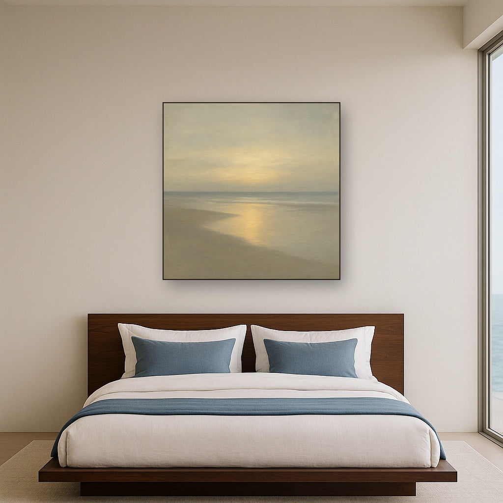 Golden Hour Surf Reflection No. 8 - Modern Fine Art Oil Painting - View 3