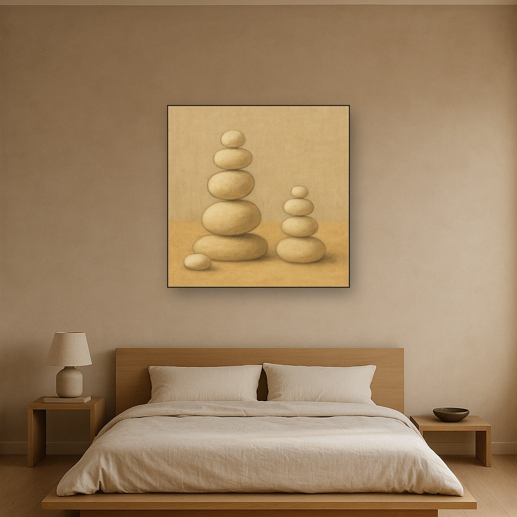 Organic Pebble Contours No. 3 - Modern Fine Art Oil Painting - View 3