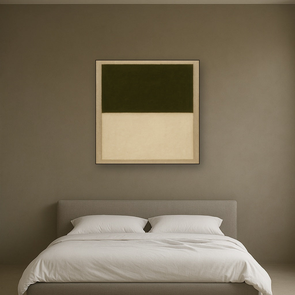 Sage Olive & Alabaster Balance No. 3 - Modern Fine Art Oil Painting - View 3