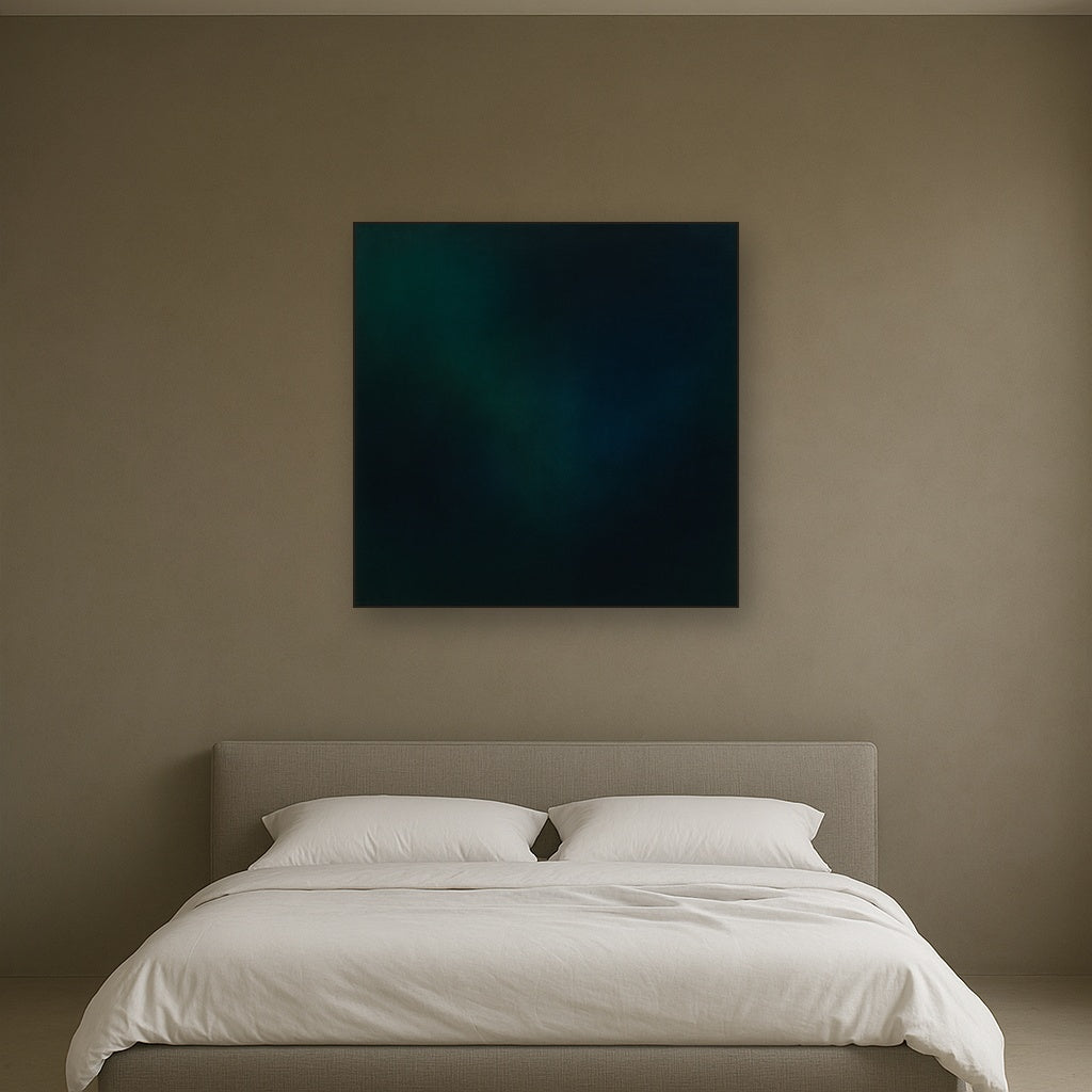 Emerald & Midnight Sapphire Sfumato Immersion No. 20 Oil Painting - View 3