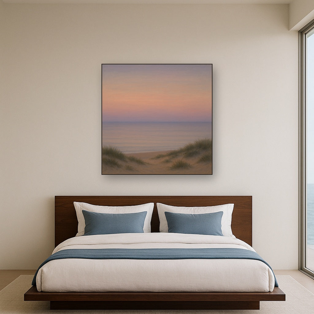 Pastel Dusk Horizon over Calm Atlantic Waters No. 6 Oil Painting - View 3