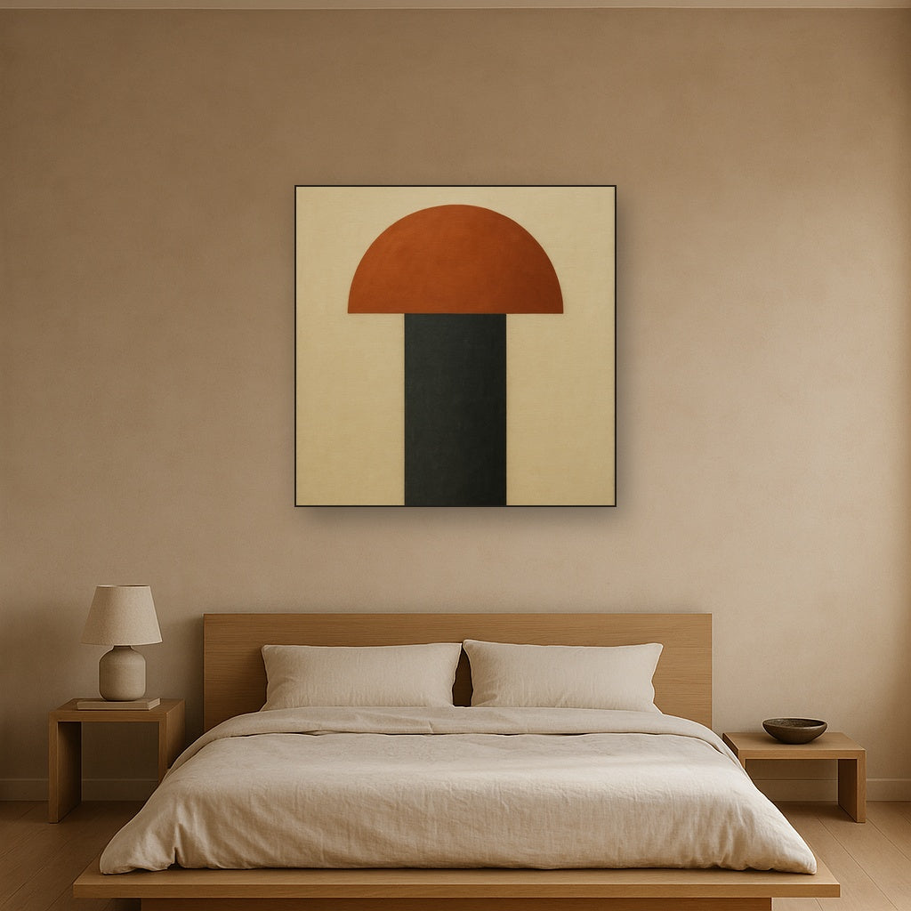 Semicircle Horizon & Minimalist Pillar No. 7 Oil Painting - View 3