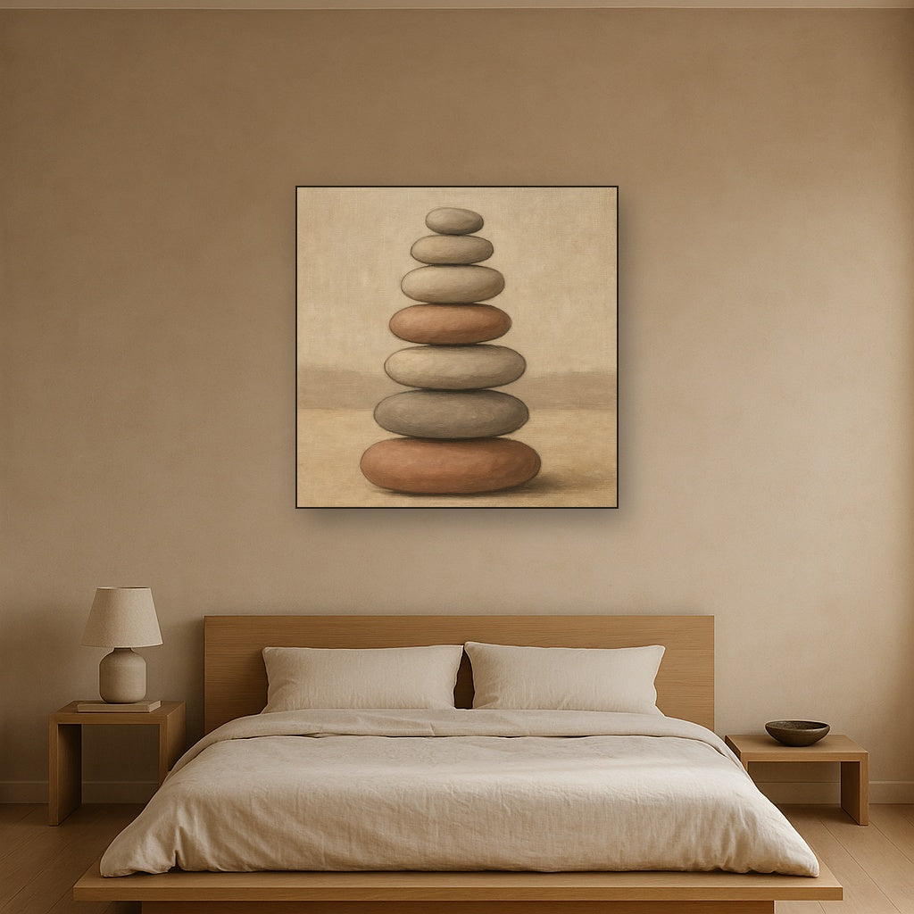 Organic Pebble Contours No. 3 - Modern Fine Art Oil Painting - View 3