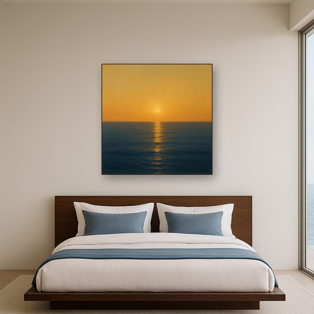 Mediterranean Dawn Horizon No. 6 - Modern Fine Art Oil Painting - View 3