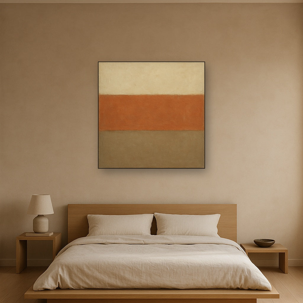 Aged Plaster & Sand Horizon No. 2 - Modern Fine Art Oil Painting - View 3