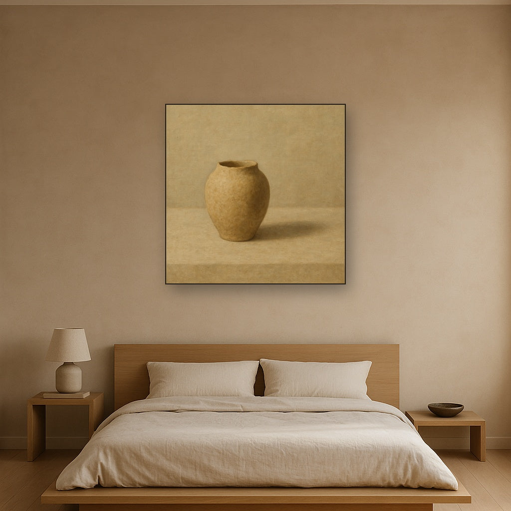 Organic Clay Vessel & Solitary Shadow No. 10 Oil Painting - View 3