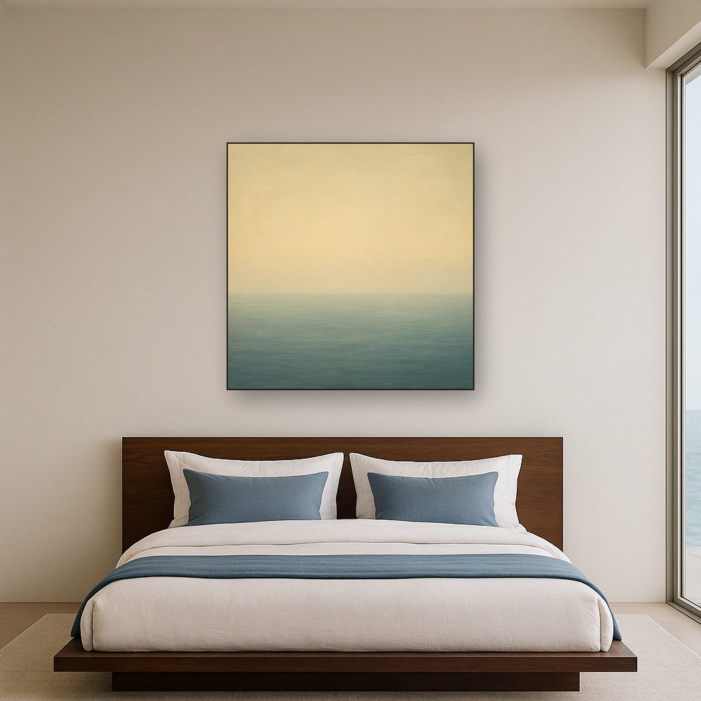 Ethereal Coastal Sea Mist No. 1 - Modern Fine Art Oil Painting - View 3