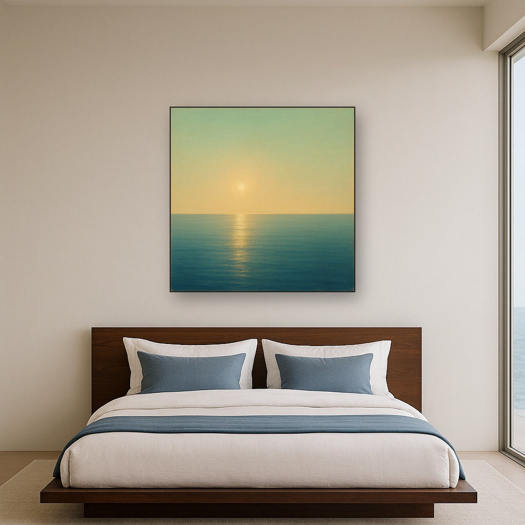 Mediterranean Dawn Horizon No. 6 - Modern Fine Art Oil Painting - View 3