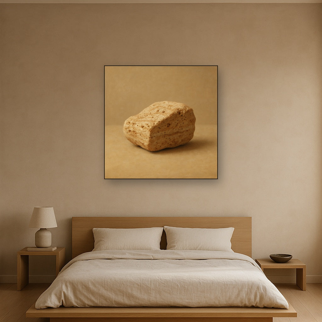Zen Stone & Warm Grey Void No. 5 - Modern Fine Art Oil Painting - View 3