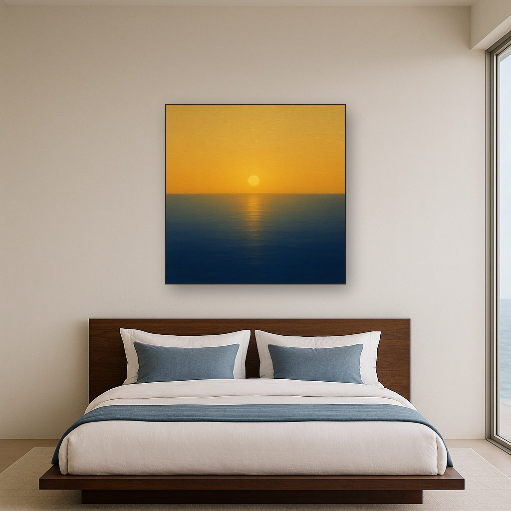 Mediterranean Dawn Horizon No. 6 - Modern Fine Art Oil Painting - View 3
