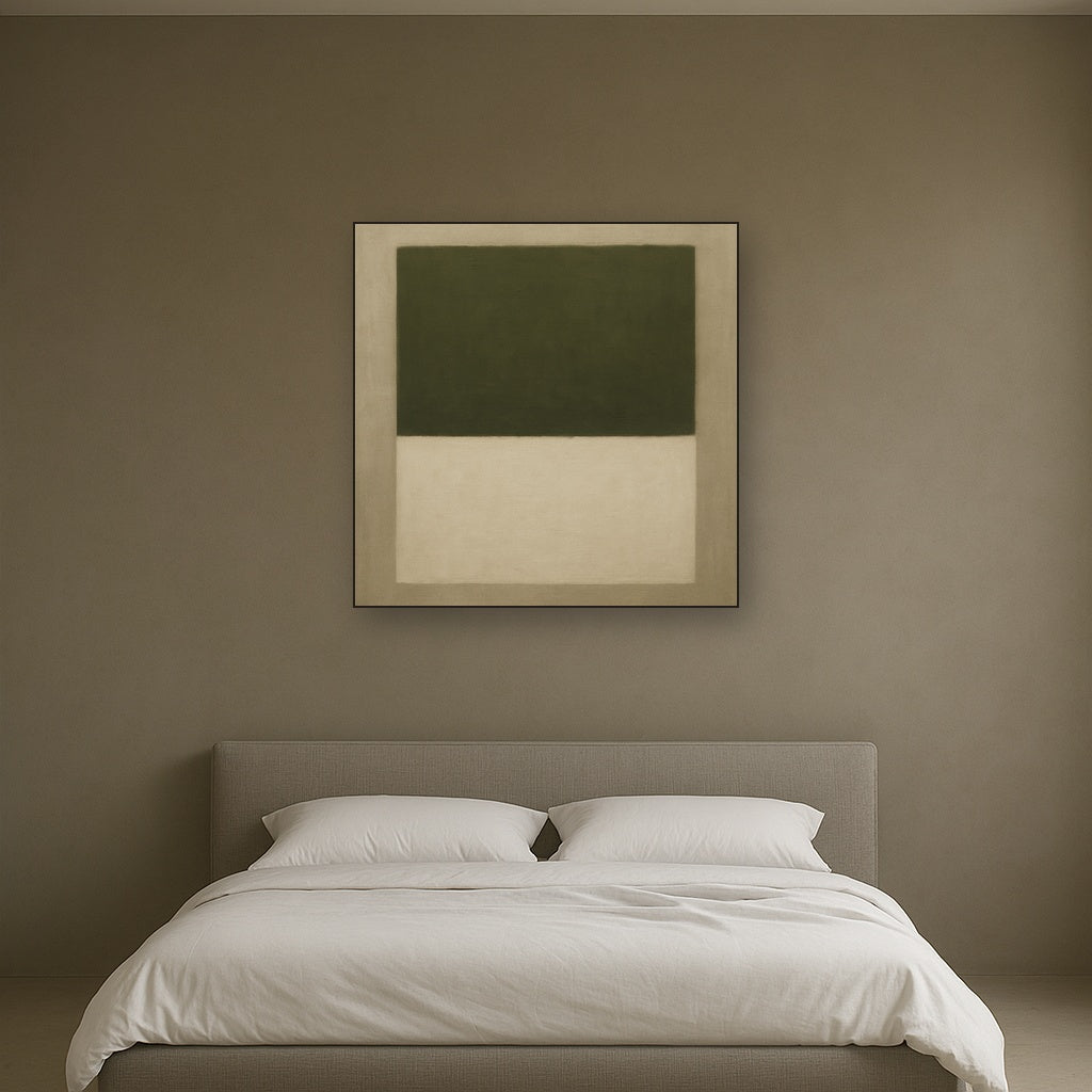 Sage Olive & Alabaster Balance No. 3 - Modern Fine Art Oil Painting - View 3