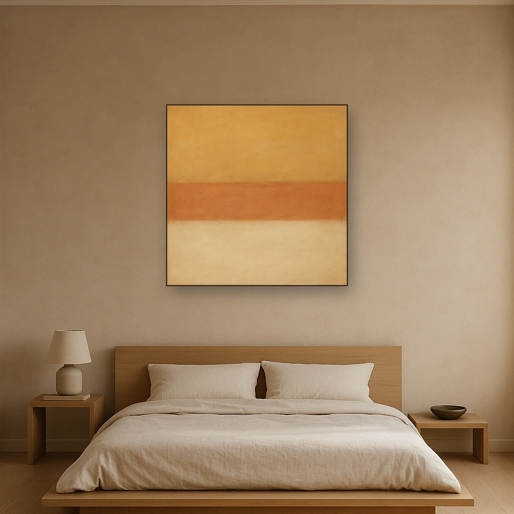 Aged Plaster & Sand Horizon No. 2 - Modern Fine Art Oil Painting - View 3