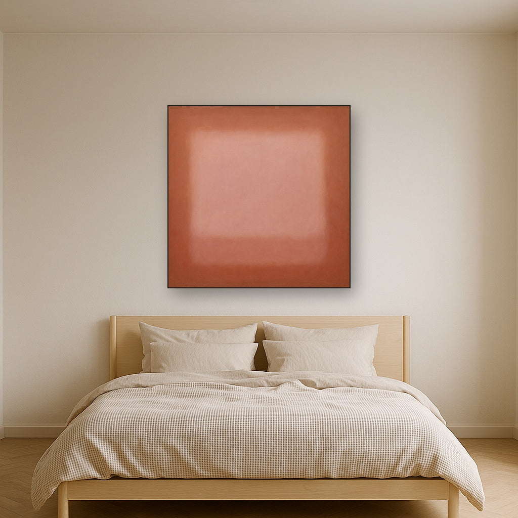 Blush Rose & Dusky Terracotta Ambient Glow No. 24 Oil Painting - View 3
