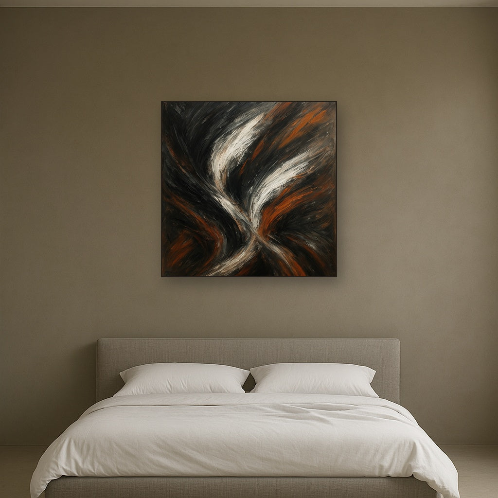 Kinetic Brushstroke Symphony Oil Painting - View 3