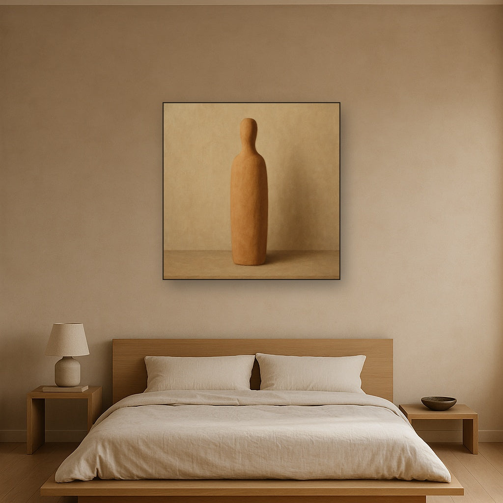 Sculpted Clay Monolith No. 7 - Modern Fine Art Oil Painting - View 3