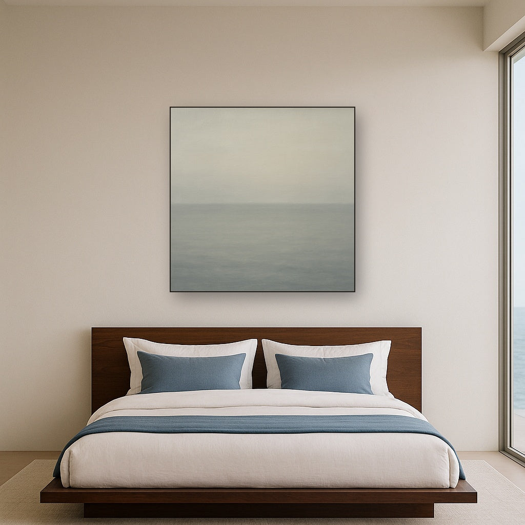 Ethereal Coastal Sea Mist No. 1 - Modern Fine Art Oil Painting - View 3
