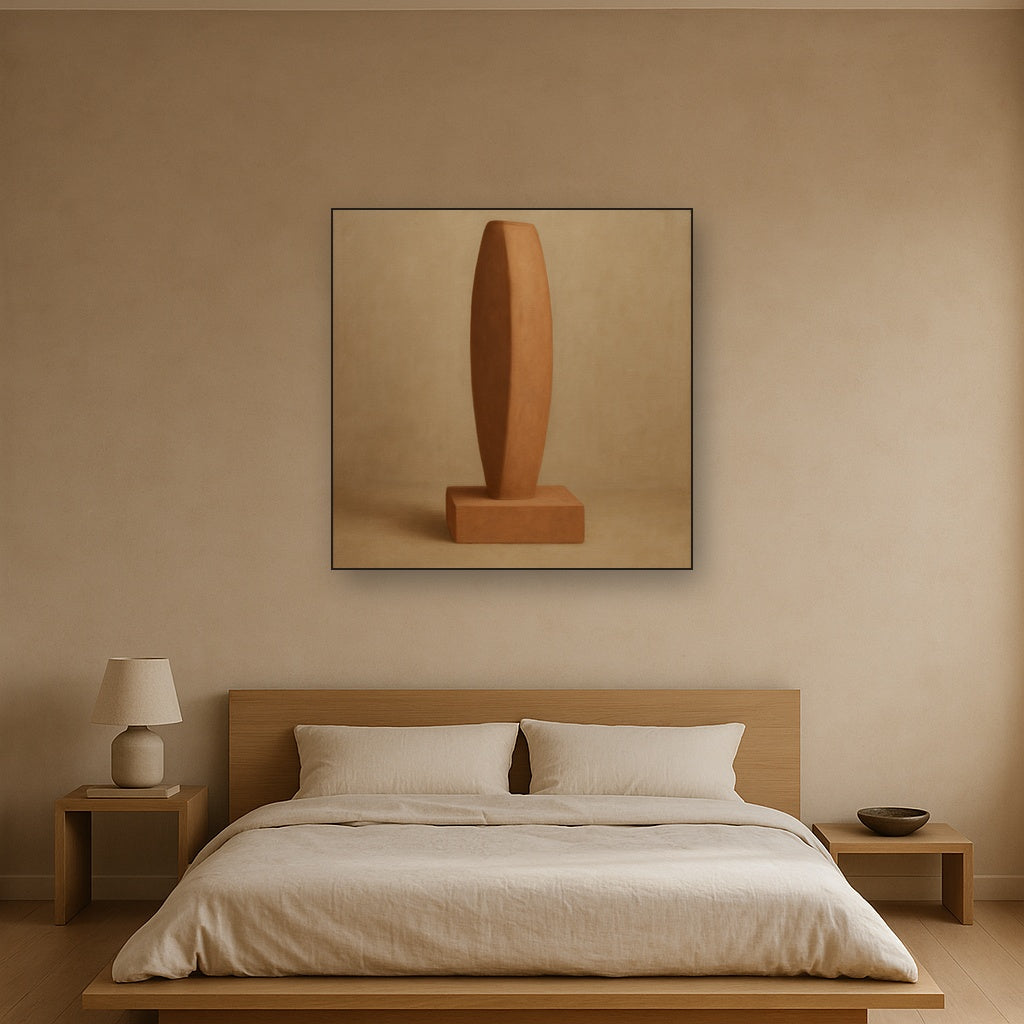 Sculpted Clay Monolith No. 7 - Modern Fine Art Oil Painting - View 3