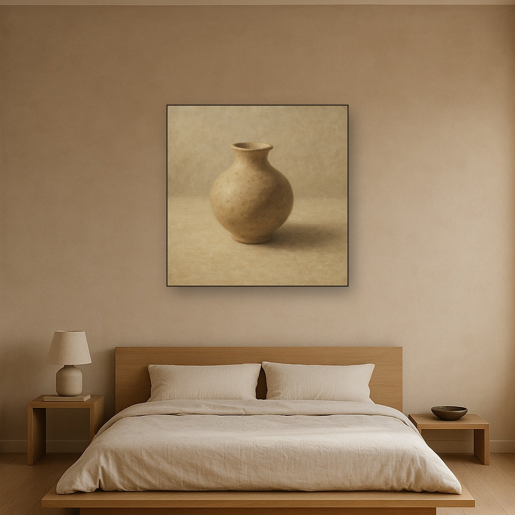 Organic Clay Vessel & Solitary Shadow No. 11 Oil Painting - View 3
