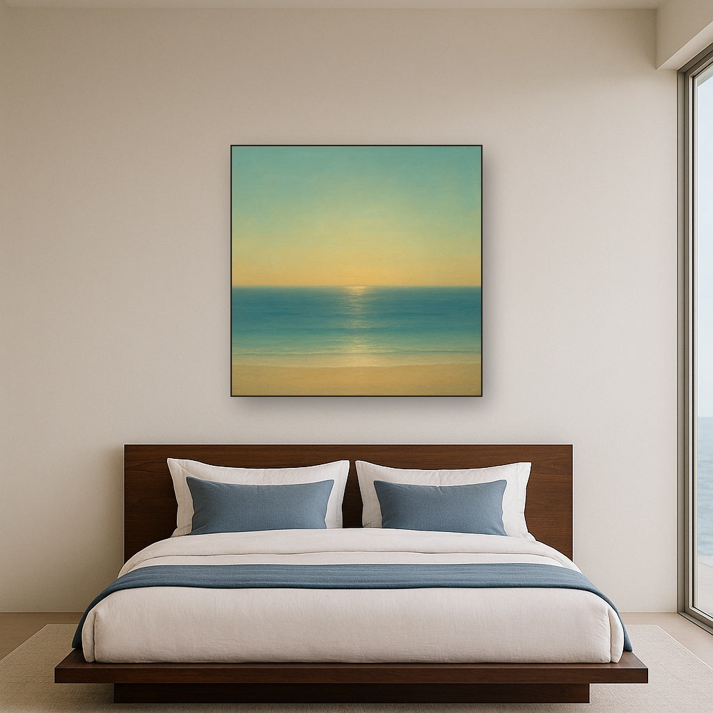 Mediterranean Dawn Horizon No. 6 - Modern Fine Art Oil Painting - View 3
