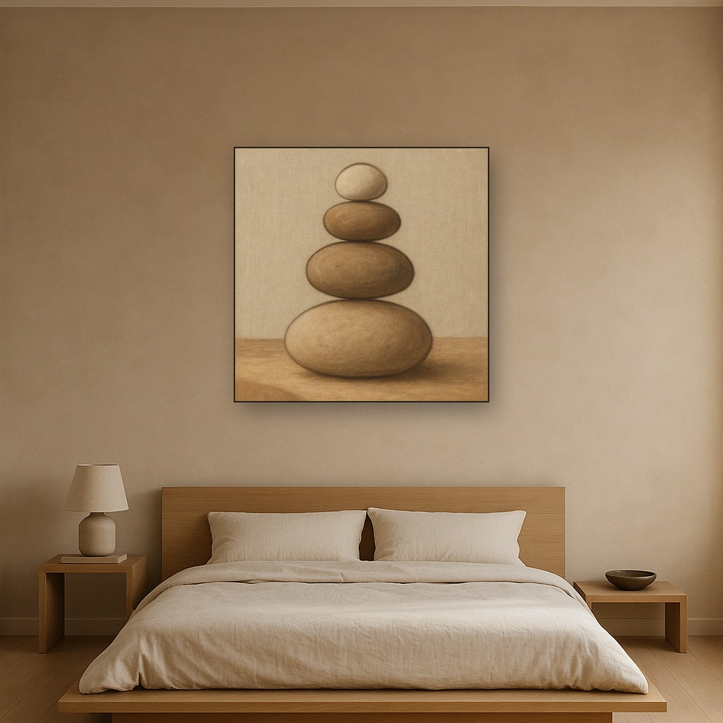 Organic Pebble Contours No. 3 - Modern Fine Art Oil Painting - View 3