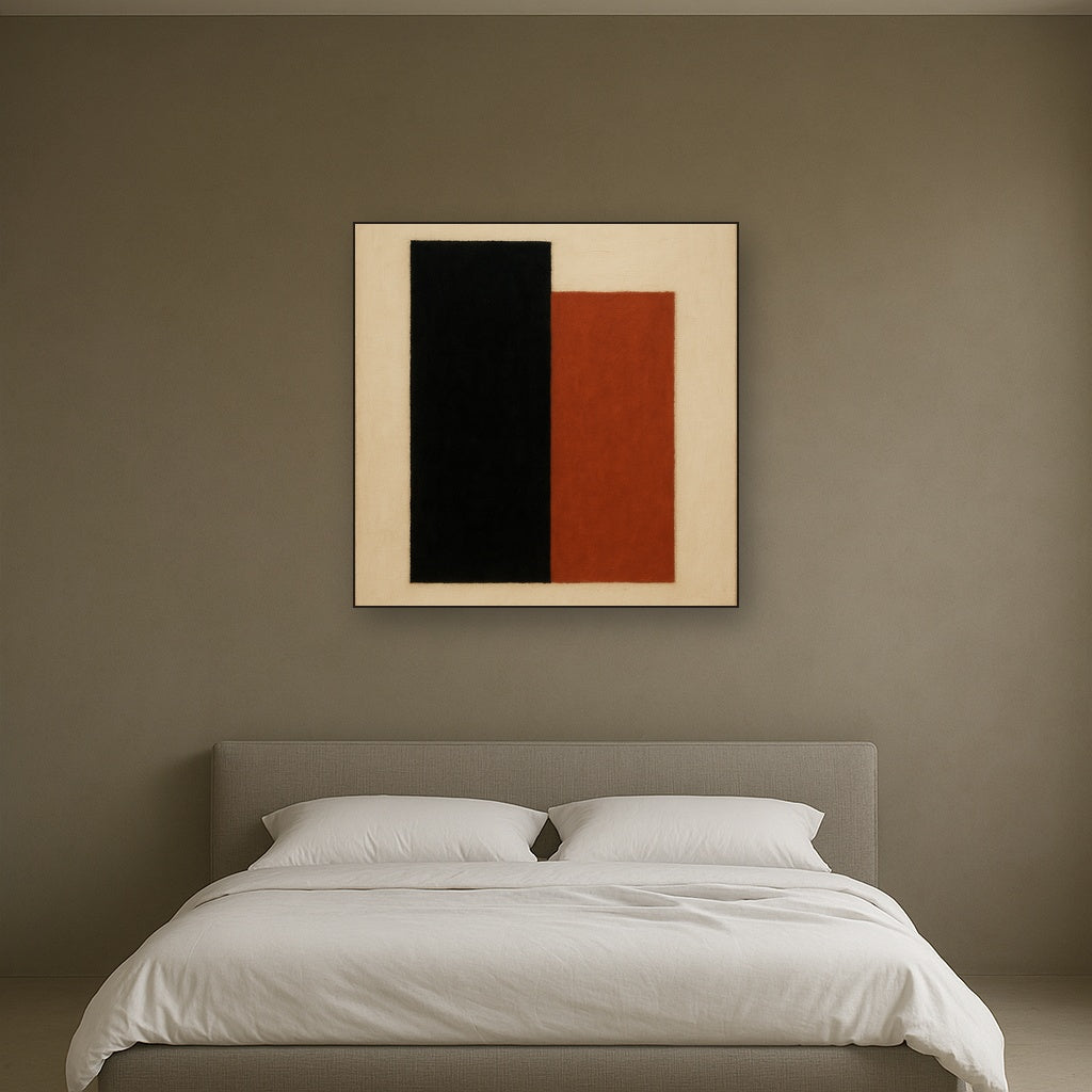 Deep Charcoal & Bone Monolith No. 1 - Modern Fine Art Oil Painting - View 3