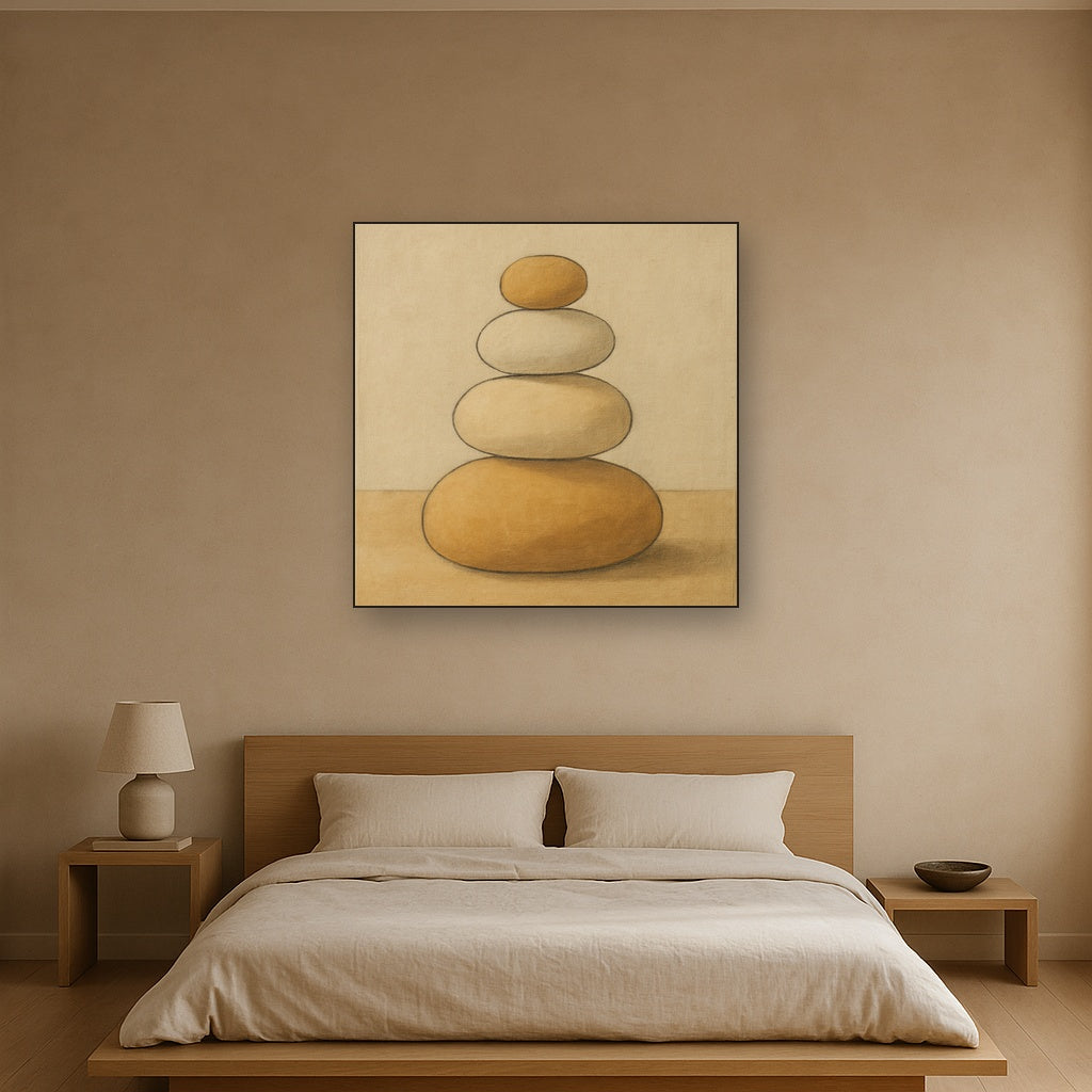 Organic Pebble Contours No. 3 - Modern Fine Art Oil Painting - View 3