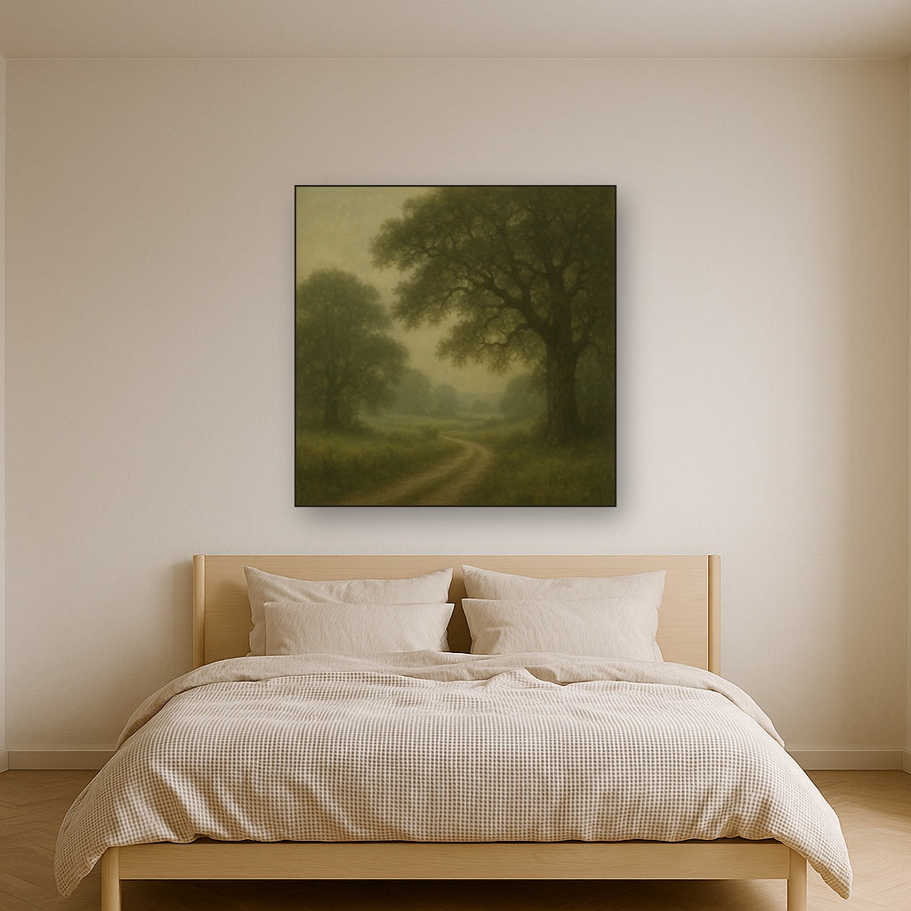 Misty English Countryside Lane No. 4 Oil Painting - View 3
