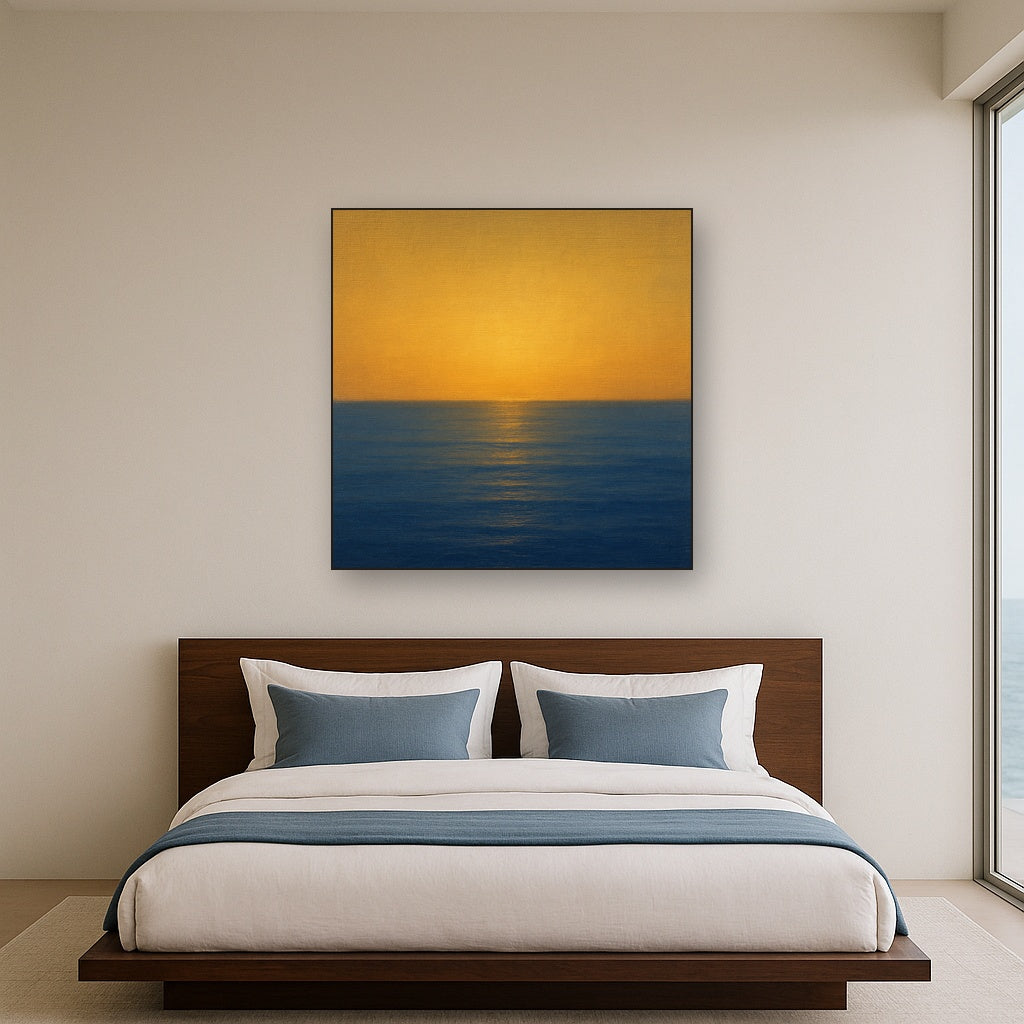 Mediterranean Dawn Horizon No. 6 - Modern Fine Art Oil Painting - View 3