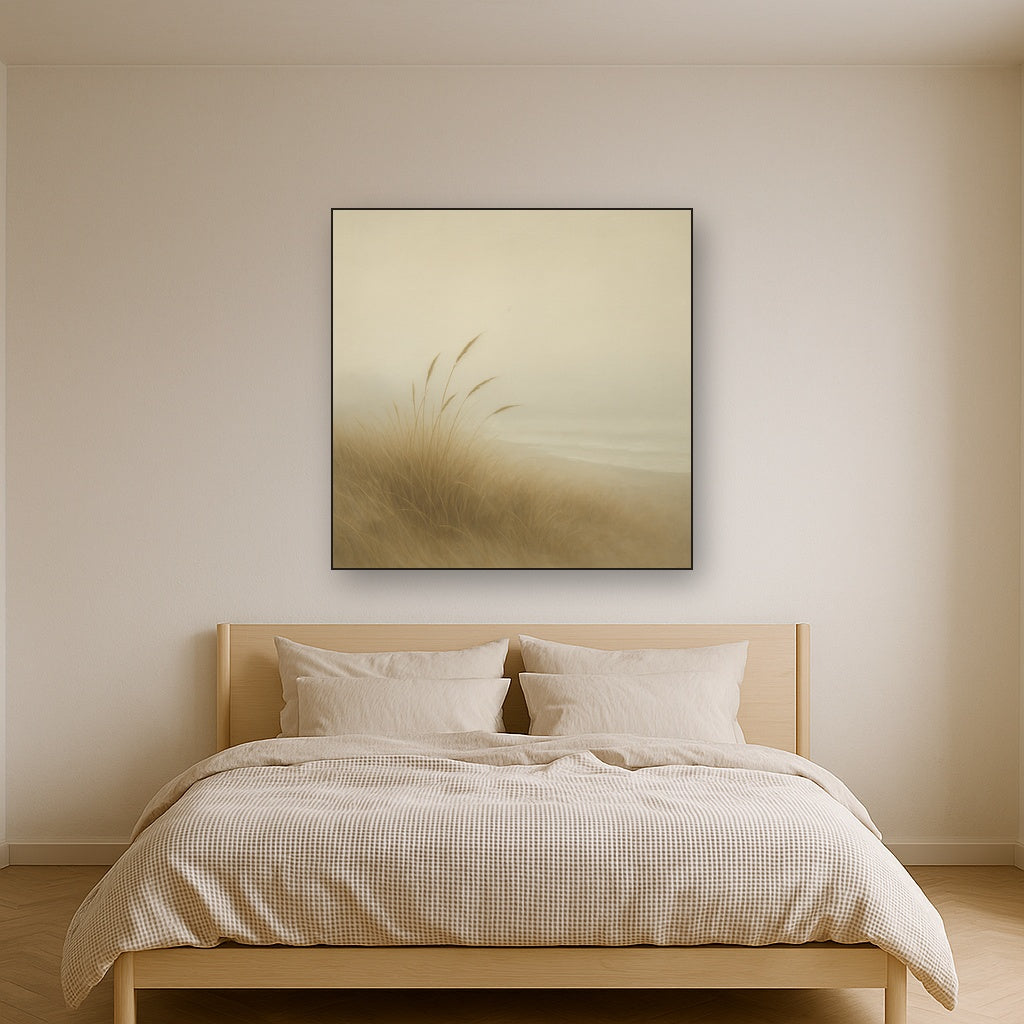 Silent Dune Grass in November Sea Fog No. 6 Oil Painting - View 3