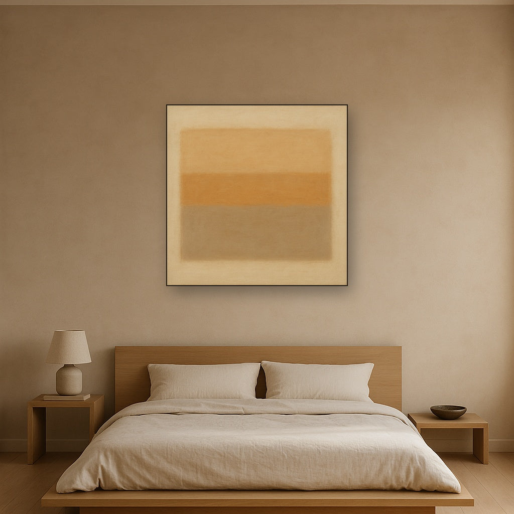 Aged Plaster & Sand Horizon No. 2 - Modern Fine Art Oil Painting - View 3